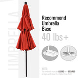 6PCS Outdoor Patio Bar Set Dining Table With Umbrella & Swivel Bar Stools - Umbrella Base NOT included (97053218)