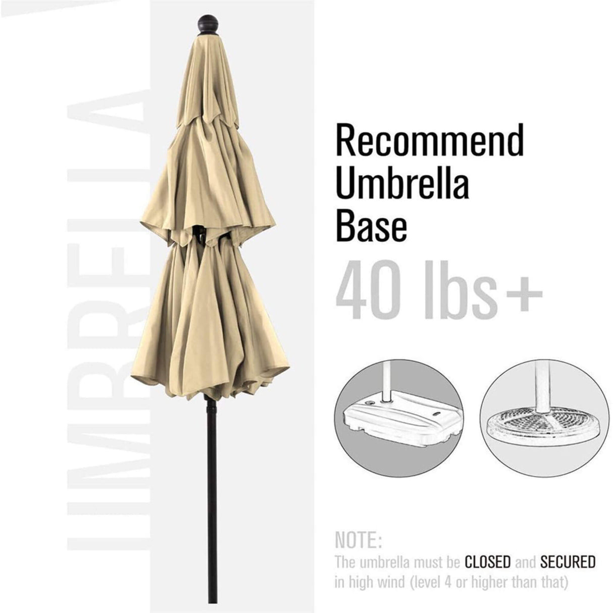 6PCS Outdoor Patio Bar Set Dining Table With Umbrella & Swivel Bar Stools - Umbrella Base NOT included (97053218)