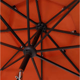 6PCS Outdoor Patio Bar Set Dining Table With Umbrella & Swivel Bar Stools - Umbrella Base NOT included (97053218)