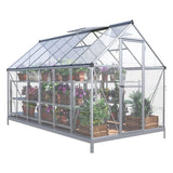 [06x12FT] Heavy Duty Outdoor Aluminum Polycarbonate Walk-In Greenhouse With Lockable Hinged Door (91384257)