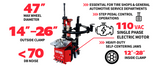 Katool KT-T850 Tilt-Arm Wheel Clamp Tire Changer Machine