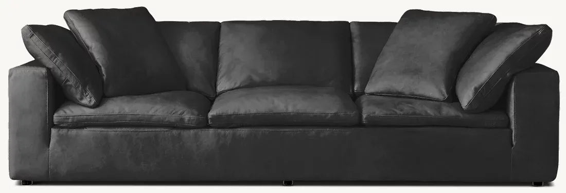 RH Cloud Modular Leather 3-Piece Sofa