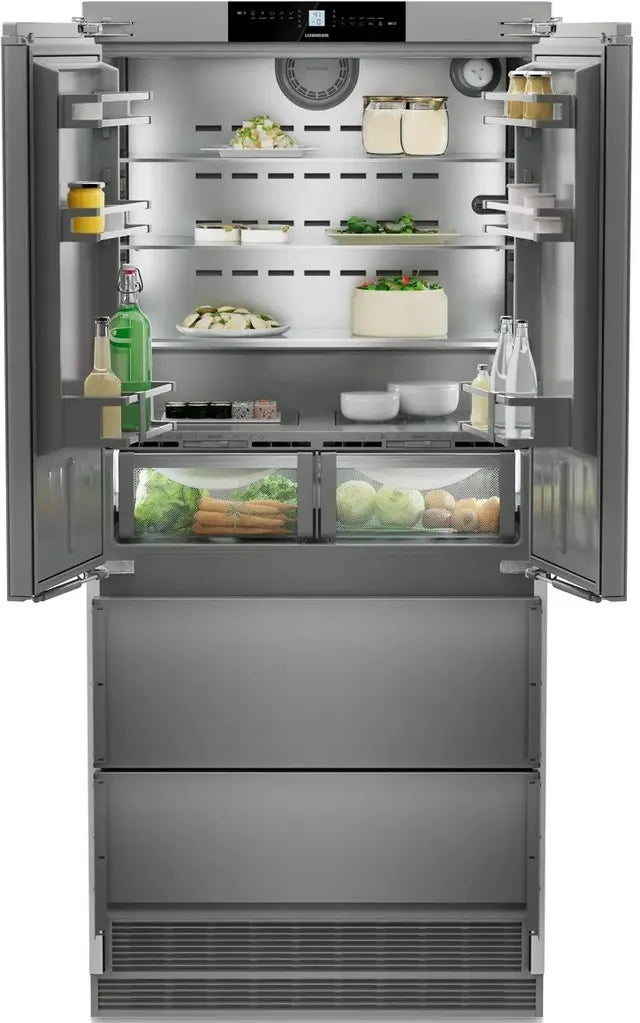 Liebherr HCB2092G 36 inch Integrated French Door Refrigerator with 18.9 cu. ft. Capacity, LED Light Column, Duo Cooling, BioFresh, Ice Maker, in Panel Ready