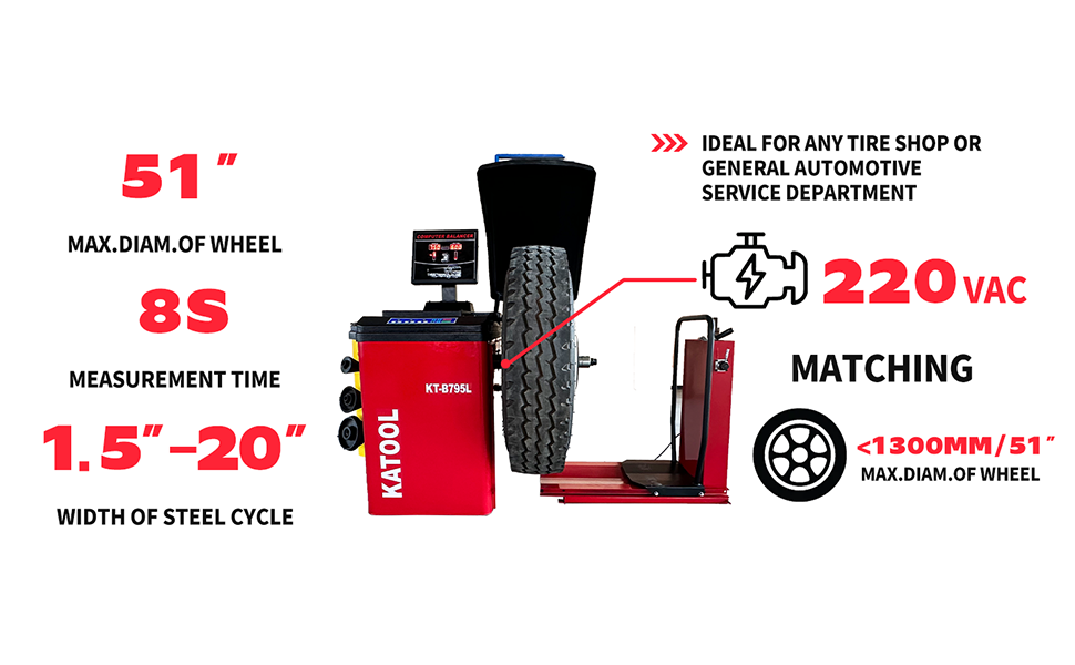 Katool KT-B795L Heavy Duty Truck Wheel Balancer