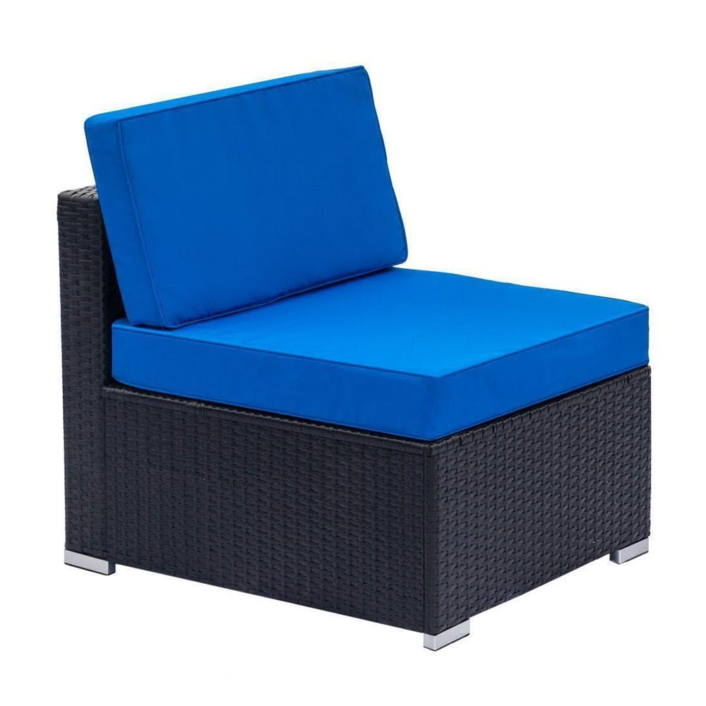 7PCS Outdoor Cushioned Patio Rattan Wicker Sofa Sectional Furniture Set (93875941)