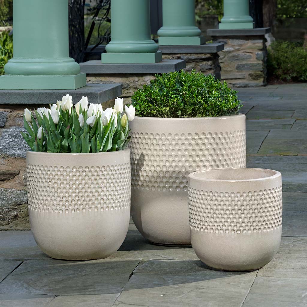 Campania Banded Coin Pot Planter, Set of 3 - 8421-25203