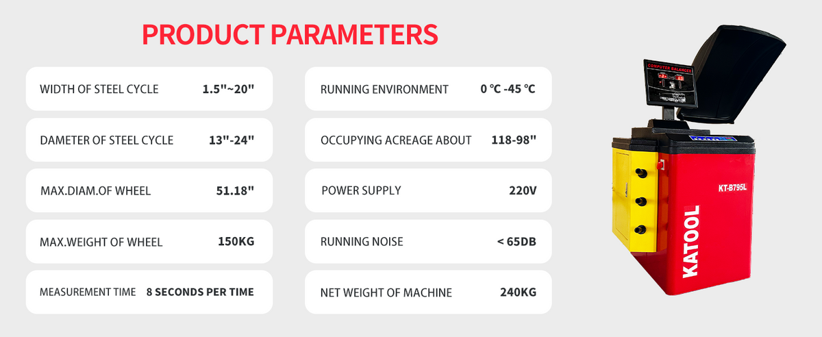 Katool KT-B795L Heavy Duty Truck Wheel Balancer