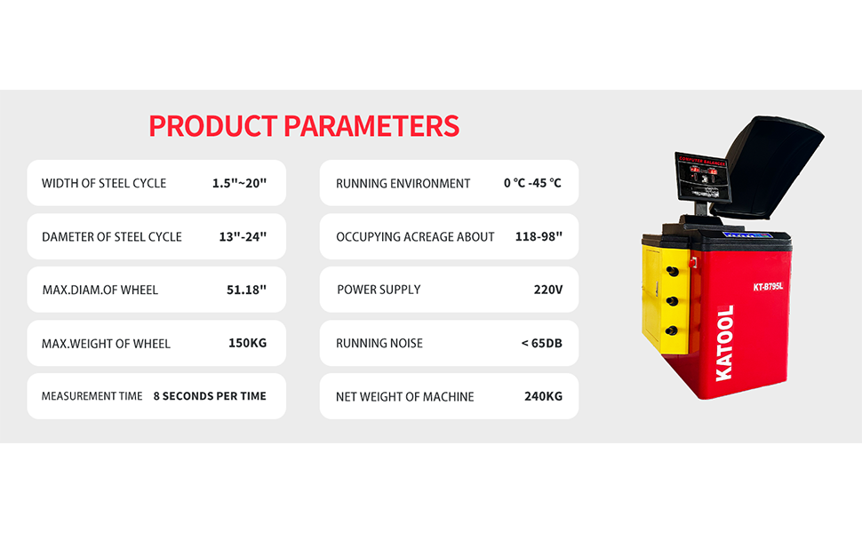 Katool KT-B795L Heavy Duty Truck Wheel Balancer