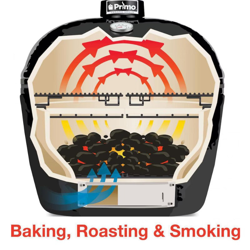 Primo Oval Junior 200 Ceramic Charcoal Kamado Grill - PGCJRH