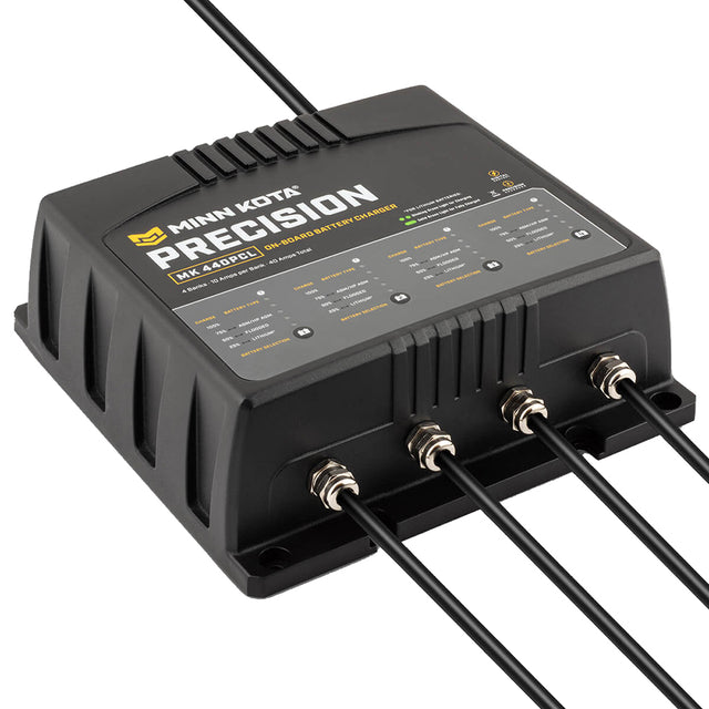 Minn Kota OnBoard Precision Charger MK440 PCL 4 Bank x 10 AMP LI Optimized Charger 1834401