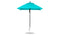 Ledge Lounger Essential Fiberglass Umbrella - 6.5' Square Pulley