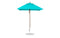 Ledge Lounger Essential Fiberglass Umbrella - 6.5' Square Pulley