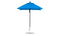 Ledge Lounger Essential Fiberglass Umbrella - 6.5' Square Pulley