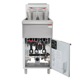 90K BTU Commercial Stainless Steel Natural Gas Powered Floor Deep Fryer With Baskets, 40-50 LBS (94753028)