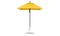 Ledge Lounger Essential Fiberglass Umbrella - 6.5' Square Pulley