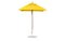 Ledge Lounger Essential Fiberglass Umbrella - 6.5' Square Pulley