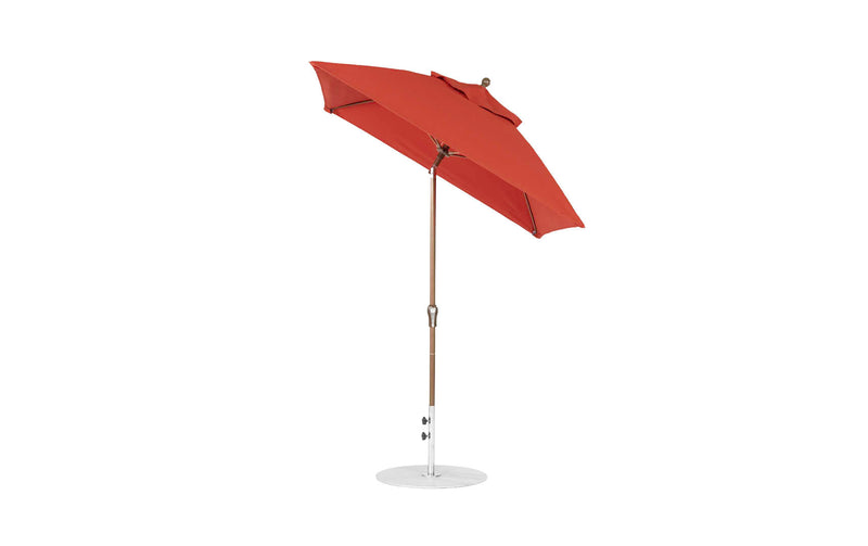 Ledge Lounger Essential Fiberglass Umbrella - 6.5' Square Crank Auto Tilt