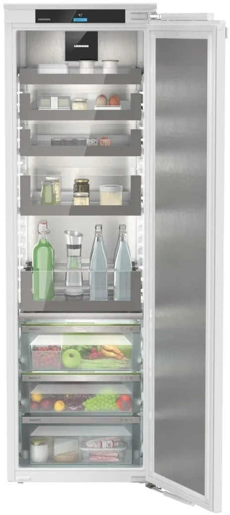 Liebherr IRBP5170 24 inch Built-In All Refrigerator with 10.5 cu. ft. Capacity, BioFresh, SmartSteel Stainless Steel Rear Wall, Open Stage Glass Drawers, Stainless Steel Inner Door, Panel Ready