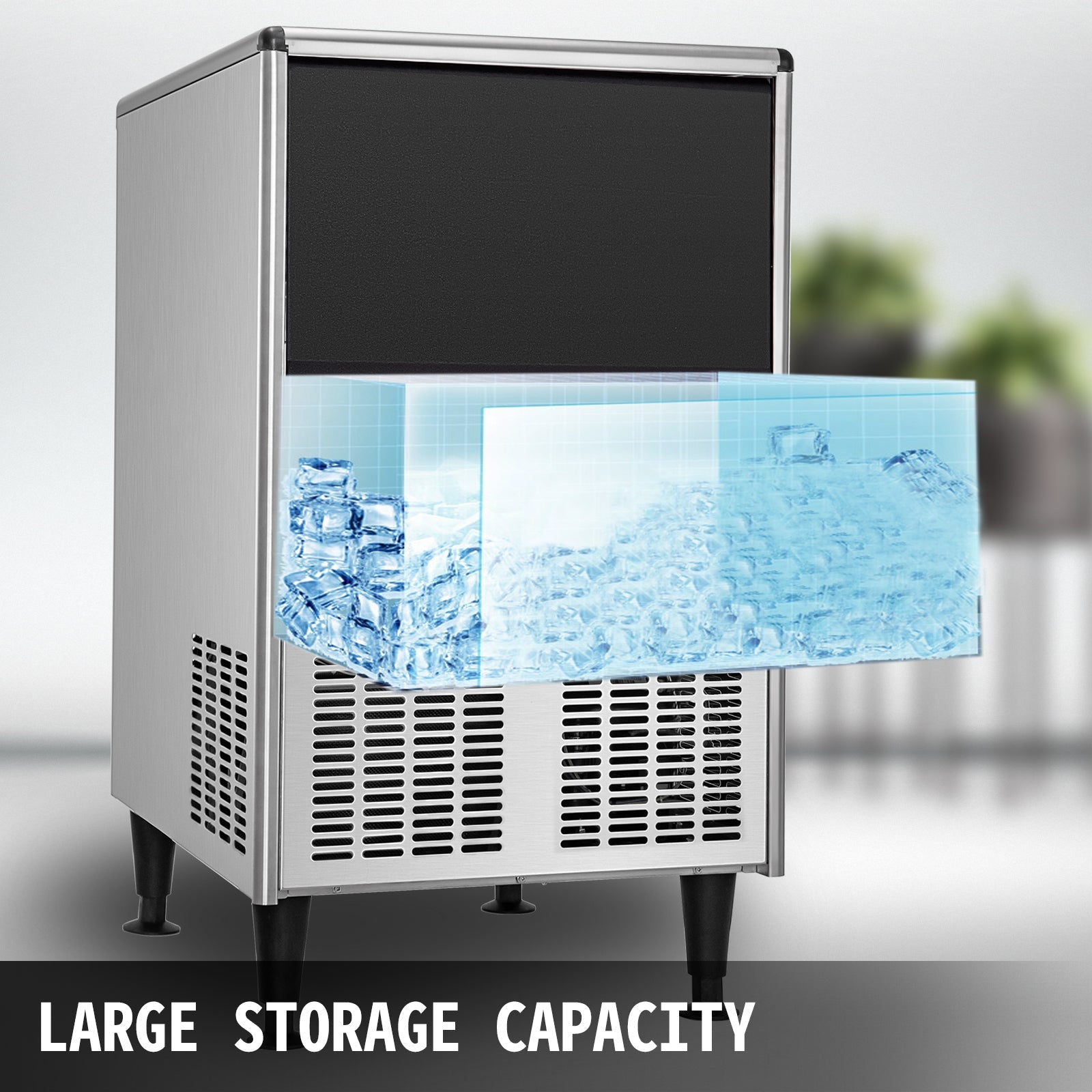 95LBS 110V/510W Freestanding Commercial Ice Cube Maker Machine (91312343)