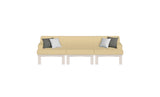Ledge Lounger Mainstay Sectional 3 Piece Sofa