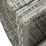 9FT Premium Round Outdoor Rattan Hot Tub Surround Frame With Storage Compartment, Gray (96315274)