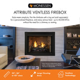 Monessen 36" Attribute Universal Circulating Vent-Free Firebox with Radiant Face and Multitonal Reversible Interior Panels