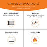 Monessen 42" Attribute Universal Circulating Vent-Free Firebox with Radiant Face and Multitonal Reversible Interior Panels