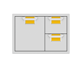 Aspire By Hestan 36" Double Drawer & Storage Drawer Combination - AESDR36