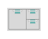 Aspire By Hestan 36" Double Drawer & Storage Drawer Combination - AESDR36