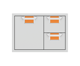 Aspire By Hestan 36" Double Drawer & Storage Drawer Combination - AESDR36
