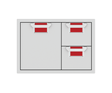 Aspire By Hestan 30" Double Drawer & Storage Drawer Combination - AESDR30
