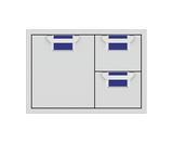 Aspire By Hestan 36" Double Drawer & Storage Drawer Combination - AESDR36