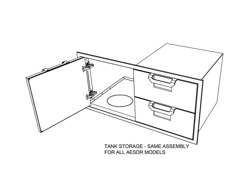 Aspire By Hestan 36" Double Drawer & Storage Drawer Combination - AESDR36