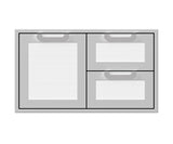 Hestan 36″ Marquise With Double Drawer And Storage Combination - AGSDR36