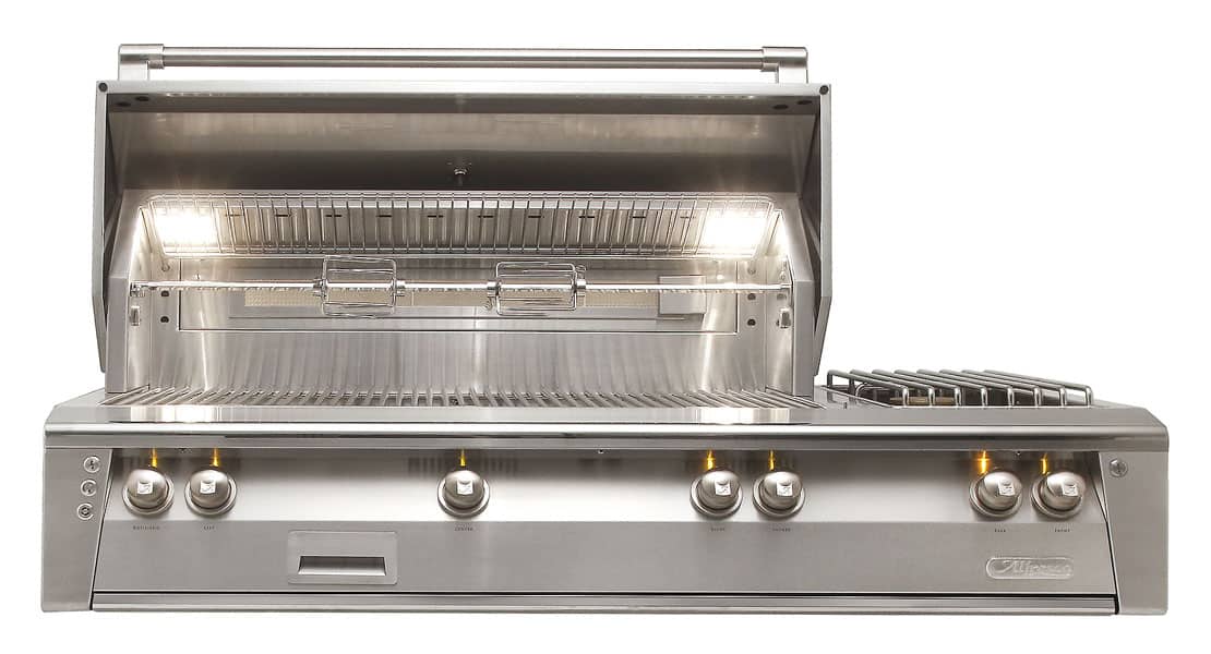 Alfresco 56" Standard Grill With Side Burner Built-In LP