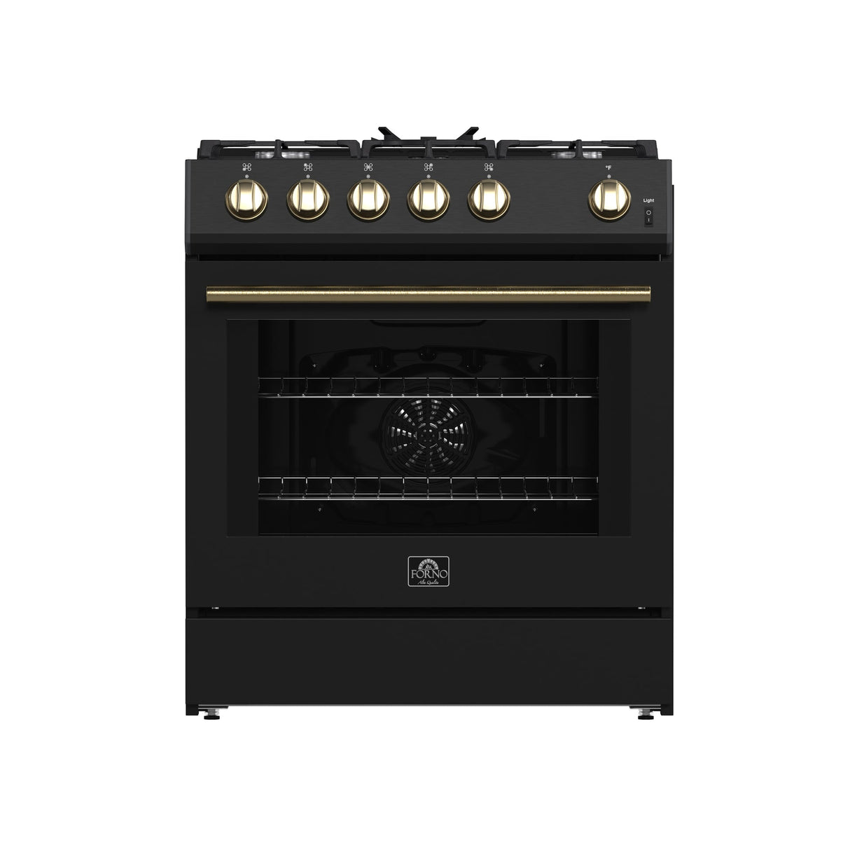 Forno Leonardo Espresso 30-Inch Gas Range, 5 Burners, 39,500 BTU, 5 cu.ft Convection Oven