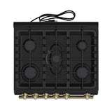 Forno Leonardo Espresso 30-Inch Gas Range, 5 Burners, 39,500 BTU, 5 cu.ft Convection Oven