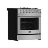 Forno Leonardo 30-Inch Stainless Steel Gas Range, 5 Sealed Burners, 5 cu.ft. Convection Oven