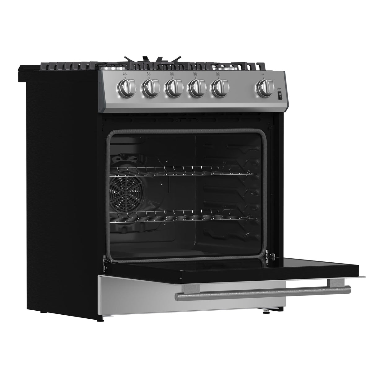 Forno Leonardo 30-Inch Stainless Steel Gas Range, 5 Sealed Burners, 5 cu.ft. Convection Oven
