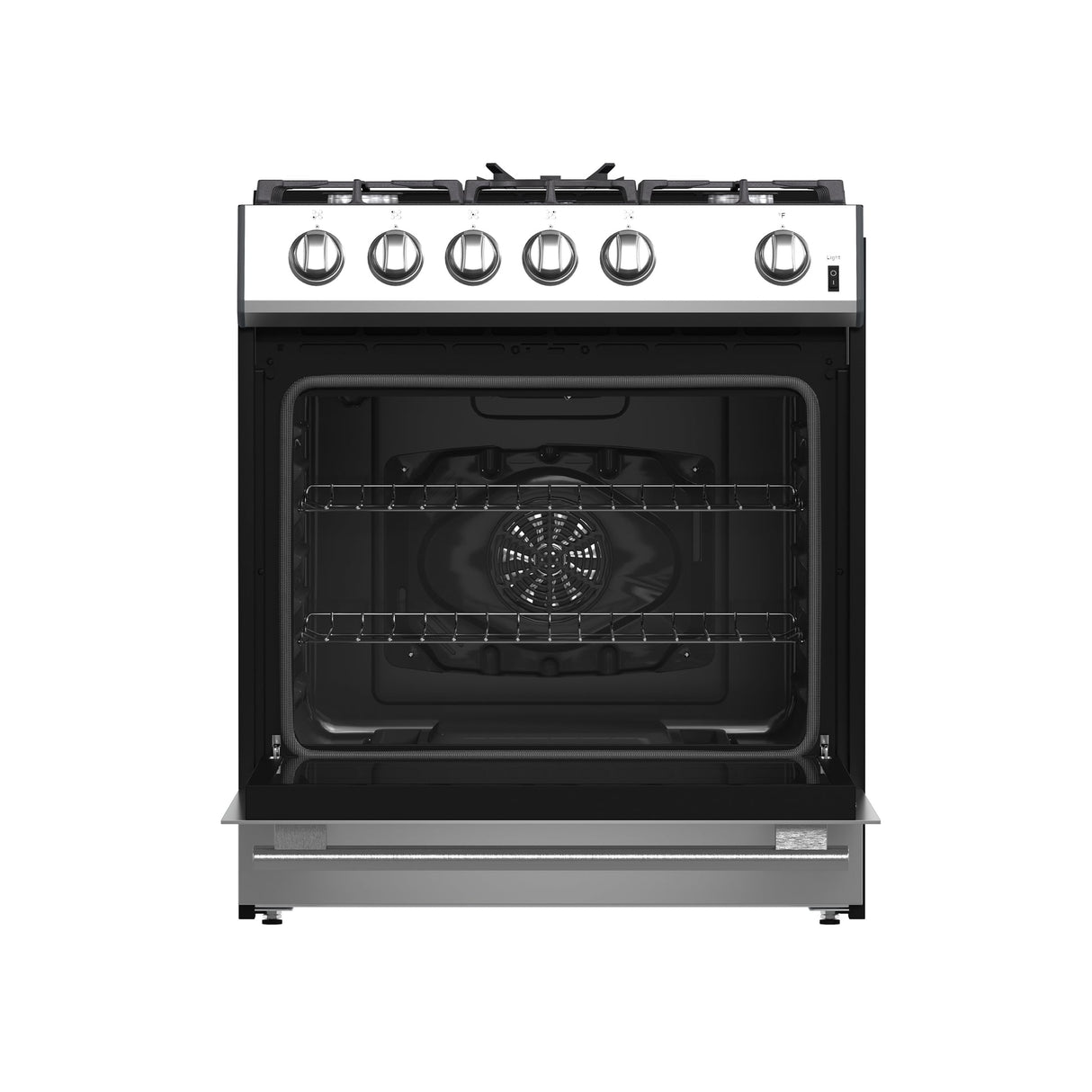 Forno Leonardo 30-Inch Stainless Steel Gas Range, 5 Sealed Burners, 5 cu.ft. Convection Oven
