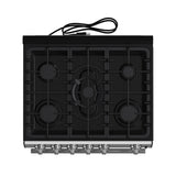 Forno Leonardo 30-Inch Stainless Steel Gas Range, 5 Sealed Burners, 5 cu.ft. Convection Oven
