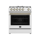 Forno Leonardo Espresso 30-Inch Gas Range, 5 Burners, 39,500 BTU, 5 cu.ft Convection Oven