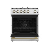 Forno Leonardo Espresso 30-Inch Gas Range, 5 Burners, 39,500 BTU, 5 cu.ft Convection Oven