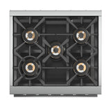 Forno Capriasca 30-Inch Freestanding Gas Range, 4 Burners, True Convection Oven