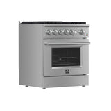 Forno Giovanni 30-inch Gas Range Stainless Steel, 5 Burners 67,000 BTU, 4.32 cu.ft. Convection Oven