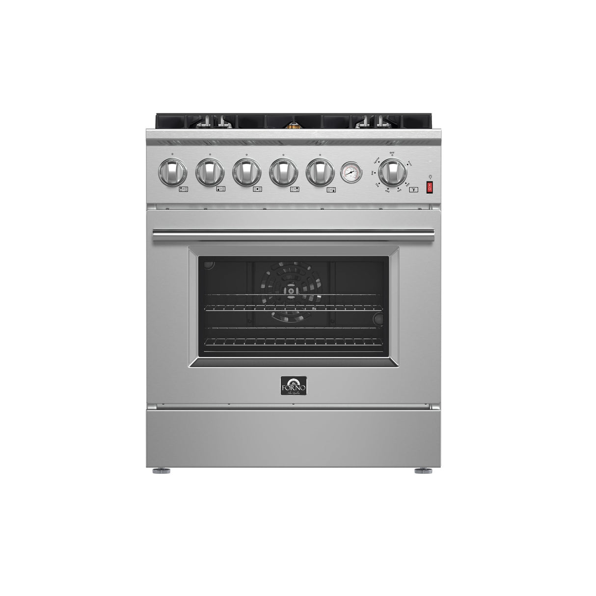 Forno Giovanni 30-inch Gas Range Stainless Steel, 5 Burners 67,000 BTU, 4.32 cu.ft. Convection Oven