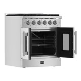 Forno Galiano Freestanding French Door Gas Range, Convection Oven, Energy Efficient