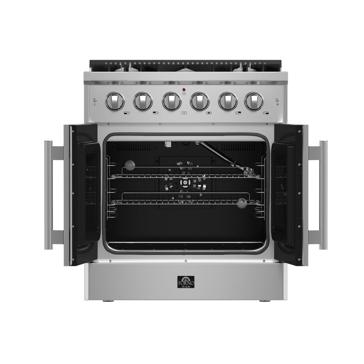 Forno Galiano Freestanding French Door Gas Range, Convection Oven, Energy Efficient