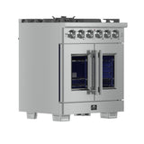 Forno Capriasca Freestanding French Door Gas Range, Convection Oven, Energy Efficient