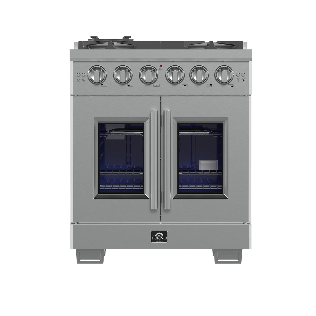 Forno Capriasca Freestanding French Door Gas Range, Convection Oven, Energy Efficient